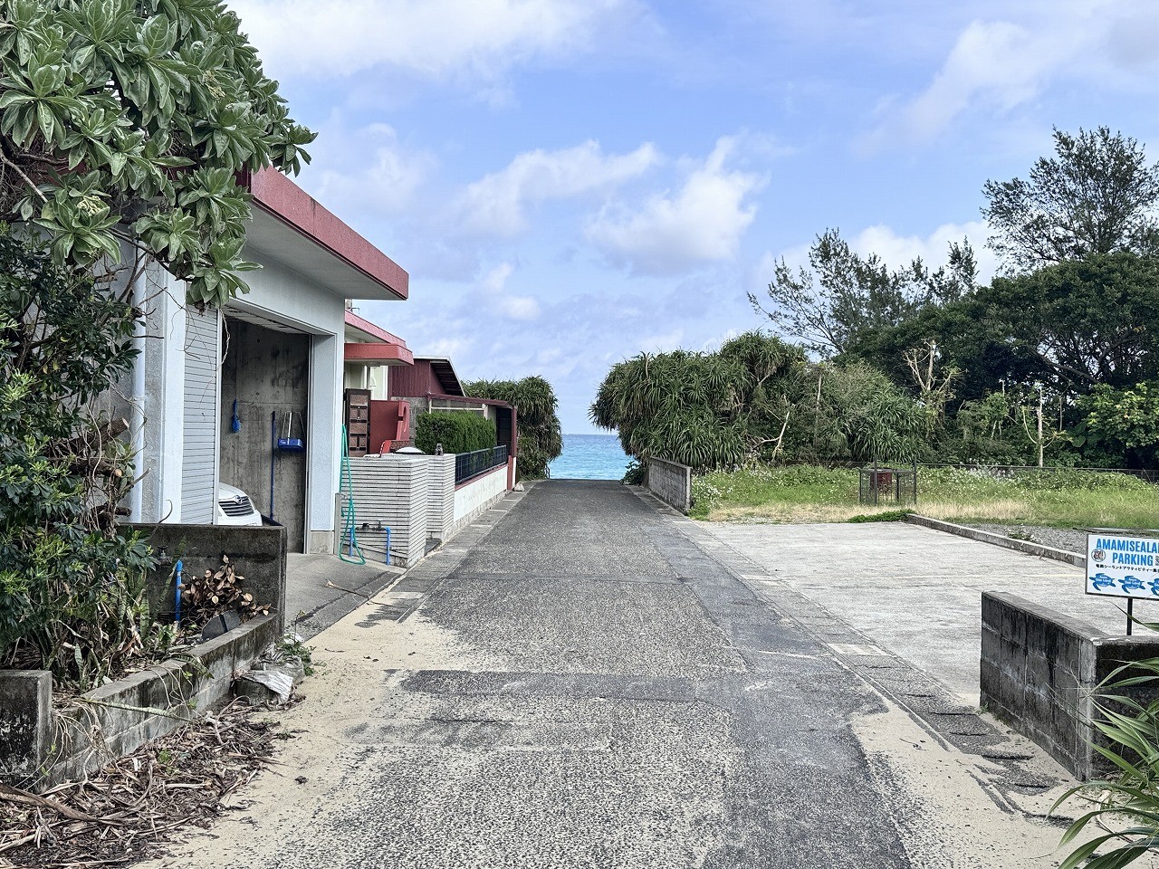 前面道路、赤尾木海岸近傍